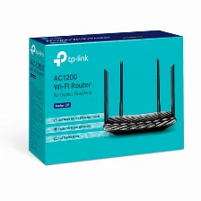 Router Inalambrico Tp-link Archer C6 Ac1200, Gigabit, 10/100/1000 Mbps, Doble Banda, 5ghz, 2.4ghz, 4 Antenas Externas, Version 3.20, 4xlan, Open Box