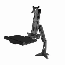 Estaciones De Trabajo Startech.com Ajustes De Altura Si, Bandeja Del Teclado Si, Soportadas 1 Pantallas, Color Negro