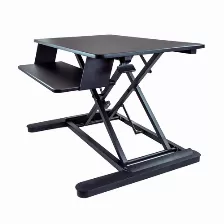 Estaciones De Trabajo Startech.com Ajustes De Altura Si, Bandeja Del Teclado Si, Soportadas 2 Pantallas, Altura Máx. 56 Cm, Color Negro