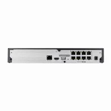 Nvr Hanwha Arn-810s 8 Canales, Hdd Max. 6 Tb, Negro