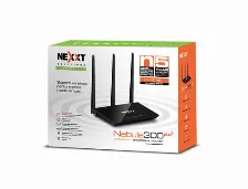 Ruteador Inalambrico Nexxt Solutions Nebula 300plus Antenas 3, Banda Unica (2,4 Ghz), Wi-fi 4 (802.11n), Puertos Lan 4, 300 Mbit/s, Negro