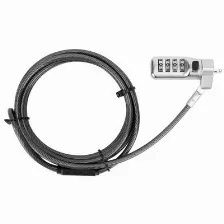 Cable Antirrobo Targus Defcon Cerradura Con Combinación, 2 M, Acero Galvanizado, Negro, Acero Inoxidable