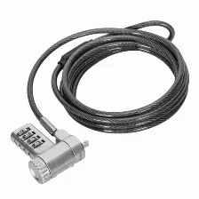 Cable Antirrobo Targus Asp96rglx Cerradura Con Combinación, 2 M, Acero Galvanizado, Plata