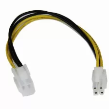 Cable Extension Startech.com (atxp4ext) Cable 20cm, Placa Base Atx12v 4 Pines P4, Macho A Hembra