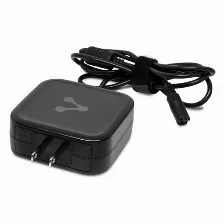 Cargador Para Laptop Universal Vorago Au-405, 65w, 4 Puntas Intercambiables, Cable 1.2mts, Negro