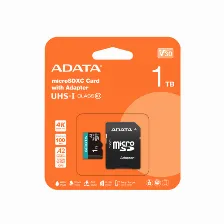 Memoria Micro Sd Adata, 1tb, Velocidad 100 Mb/s, Clase 10, 4k, C/adaptador, Color Negro