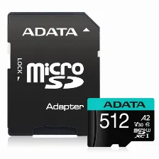 Memoria Adata Premier Pro 512 Gb, Velocidad 100 Mb/s, Clase 10