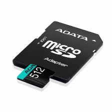 Memoria Micro Sd Adata, 512gb, Premier Pro Xc Uhs-i, Clase 10, Con Adaptador Sd, 100 Mb/s, 80mb/s