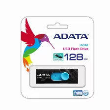 Memoria Usb Adata Uv320 128 Gb, 3.2 Gen 1 3.1 Gen 1, Factor De Forma Deslizar, Color Negro, Azul