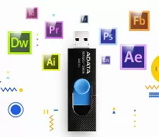 Memoria Usb Adata Uv320 128 Gb, 3.2 Gen 1 3.1 Gen 1, Factor De Forma Deslizar, Color Negro, Azul