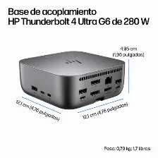 Docking Station Hp 8k Ultra Hd, Thunderbolt 4, Hdmi 1, Usb A 2