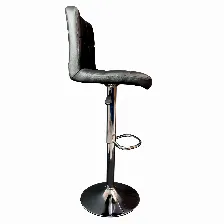 Bancos De Barra Modamob Modelo Dusk, Asiento De Vinipiel Con Respaldo, Base Giratoria, Piston De Altura, 2 Piezas, Color Negro Ligero Rasguno En Tapiz