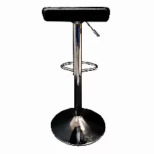 Bancos Para Barra Modamob, Modelo Noctis, Base Cromada, Piston Nivelacion Altura, 2 Piezas, Color Negro