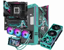 Kit Asus Rog Hatsune Miku, Rtx 5080 16gb Rog Astral, Motherb X870e-h Gaming, Enf.liquido Rog Ryuo Iv 360, Gab Strix Helios Ii Gx601s