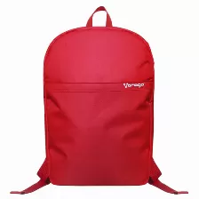 Mochila Vorago Bp-100 2 Compartimentos, Para Laptop Hasta 15.6 Pulgadas, Poliester, Color Rojo