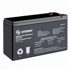 Bateria Steren Br-1207 Sealed Lead Acid (vrla), 12 V, 7000 Mah, Negro