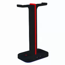 Accesorio Audifono Balam Rush Br-931502 Soporte Para Auriculares, Puerto Usb Tipo A, Color Negro, Rojo