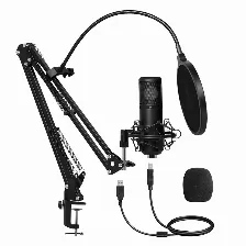 Microfono Balam Rush Stelar Mc970, Usb 1.5 Mts, Unidireccional, Esponja Antipop, Filtro Antipop, Soporte Tipo Sock, Soporte De Brazo, Br-932967