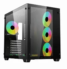 Gabinete Balam Rush Tank Pro Gm930 Negro Midi Tower,atx,micro Atx,mini-itx,ventana Lateral Si,rgb,sin Fuente,ventiladores Frontales 2x 120mm,1 Usb 2.0