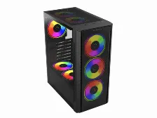 Gabinete Balam Rush Dragonfly Crystal Gm745 Midi Tower, Negro
