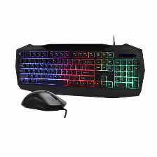 Kit Teclado Y Mouse Balam Rush Squad Master Ktm333, Alambrico, Rgb, Usb, 3200dpi, Negro