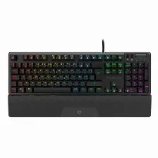Teclado Balam Rush Br-936781 Conexion Usb, Led Rgb, Color Negro, Cable De 1.8 M