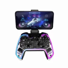 Gamepad Balam Rush Kontrol Glow G595 Inalambrico, Bluetooth, Transparente