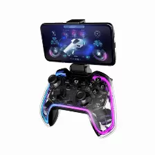 Gamepad Balam Rush Kontrol Glow G595 Inalambrico, Bluetooth, Transparente