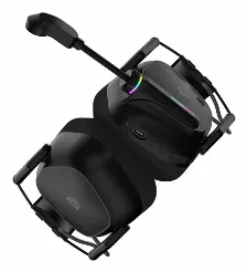 Audifonos Gamer Balam Rush Pilot Pro Hs808 / Diadema Inalambricos / Compatible Pc - Consolas - Dispositivos Moviles / Sonido Envolvente / Recargable / Micro Fijo / Rgb / Bt - Usb / Negro / Br-938587