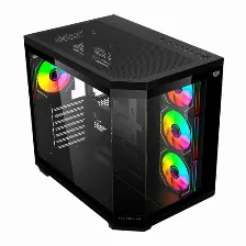 Gabinete Balam Rush Tank Master 9600 Tb Midi Tower, Atx/micro-atx/mini-itx, 4x Ventiladores, Negro