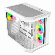 Gabinete Gamer Balam Rush Media Torre Tank Master 9600tb Max Mb Atx Ultra Wides/usb-c/usb 3/audio Fan Argb Blanco