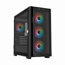 Gabinete Balam Rush Carbono Twin Mate 8000 Midi Tower, Psu No, Vent. 3x 120 Mm, Vent. 1x 120 Mm, Negro.