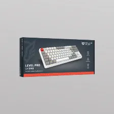 Teclado Balam Rush Level Pro Gk990 Español, Inalámbrico Y Alámbrico, Rf Inalámbrico + Bluetooth, Interruptor Mecánico, Led Rgb, Gris, Blanco