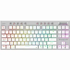 Teclado Inalambrico Balam Rush Expert Kg959, Mecanico, Espanol, Switch Brown, Rgb, Blanco