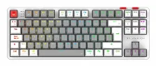 Teclado Mecanico Balam Rush Level Pro Gk990 Espanol, Inalambrico Y Alambrico, Led Rgb, Gris, Blanco