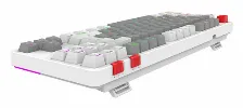 Teclado Mecanico Balam Rush Level Pro Gk990 Espanol, Inalambrico Y Alambrico, Led Rgb, Gris, Blanco