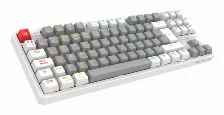 Teclado Mecanico Balam Rush Level Pro Gk990 Espanol, Inalambrico Y Alambrico, Led Rgb, Gris, Blanco