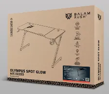 Escritorio Balam Rush Olympus Spot Glow Mrx6000 Forma Rectangular, Tamaño 1400 X 600 Mm, Color Negro