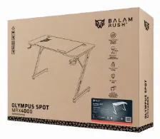 Escritorio Balam Rush Olympus Spot Glow Mrx4000 / Ergonomico / Estructura Z / Disea‘o Gamer / Cableado Organizado / Blanco / Br-941426