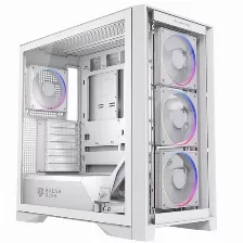Gabinete Gamer Balam Rush Carbono Polar Twin Mate 9900, Media Torre, Atx/micro-atx/mini-itx, 5x Vent., Blanco