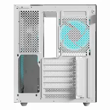 Gabinete Gamer Balam Rush Tank Majestic 6600 / Media Torre / Atx/micro Atx- Mini Itx / Ventiladores Argb 3x120 Mm / Triple Panel De Cristal Templado / Blanco / Br-941532