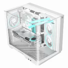 Gabinete Balam Rush Tank Expert Curve 6800 Midi Tower, Vent. 1x 120 Mm, Transparente, Blanco