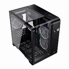 Gabinete Balam Rush Thank Expert Curve 6400, Mini-tower, Micro-atx/mini-itx, 3xventiladores, Negro