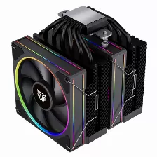 Disipador Balam Rush Heliux Pro Hex75 12 Cm, 2200 Rpm, Negro