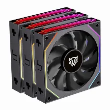 Ventilador Balam Rush Eolox Link Exl95 12 Cm, 1800 Rpm, Led ámbar, Azul, Verde, Rojo, Negro