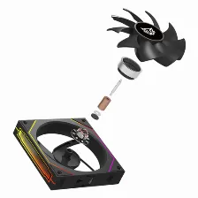 Ventilador Balam Rush Eolox Link Exl95 12 Cm, 1800 Rpm, Led ámbar, Azul, Verde, Rojo, Negro