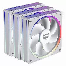 Ventilador Balam Rush Br-942133 12 Cm, 1600 Rpm, Led Multi, Blanco