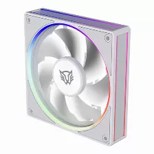 Ventilador Balam Rush Br-942133 12 Cm, 1600 Rpm, Led Multi, Blanco
