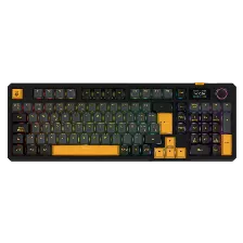 Teclado Balam Rush Mecanico Inalambrico Defeat Level Gk3, Espanol, Rgb, Negro