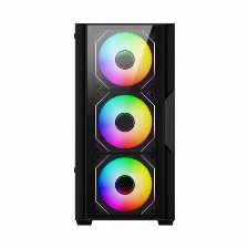 Gabinete Balam Rush Br-943888 Mini Tower, Psu No, Vent. 3x 120 Mm, Vent. 1x 120 Mm, Negro